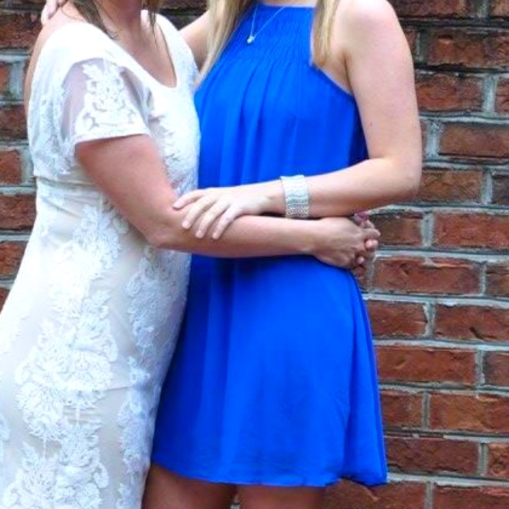 Blue summer dress w/ built in slip